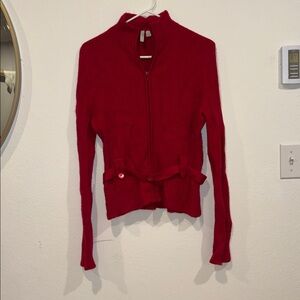Cullen Cashmere Red Sweater. Size Large but fits more like a medium